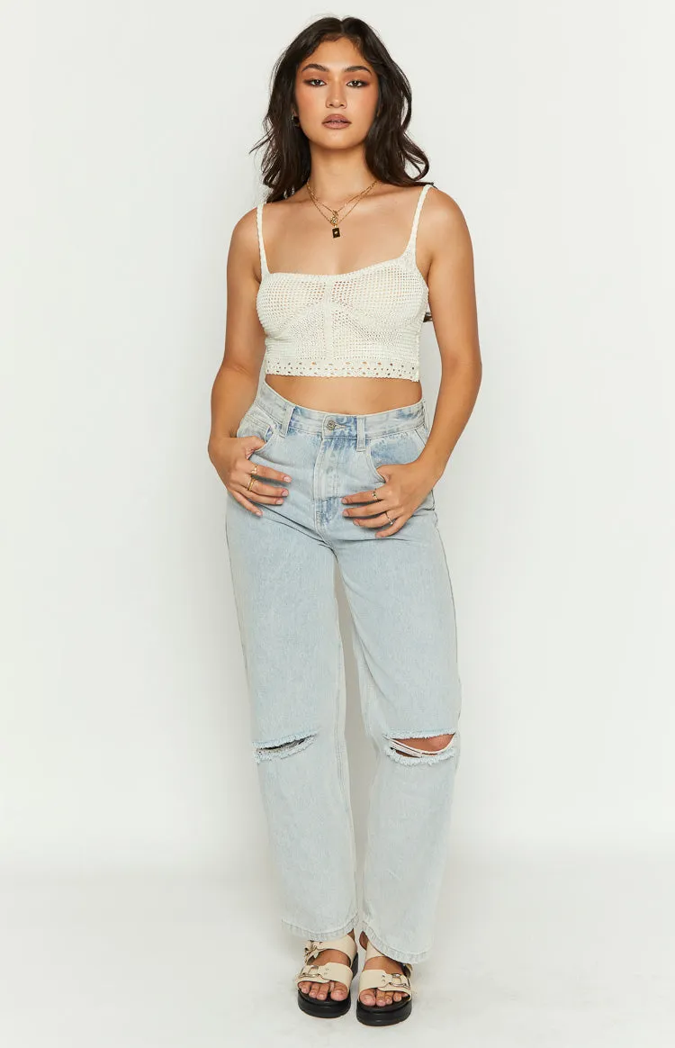 Barbara Cream Crochet Top sold by Beginning Boutique product image thumbnail 3