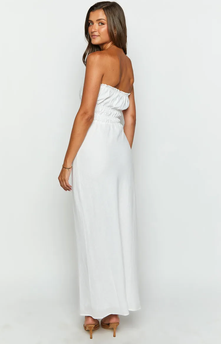 Charlotte White Strapless Maxi Dress sold by Beginning Boutique product image thumbnail 5
