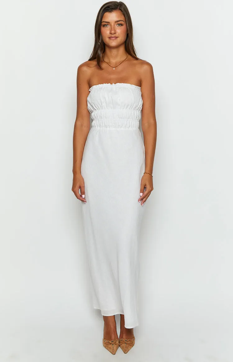 Charlotte White Strapless Maxi Dress sold by Beginning Boutique product image thumbnail 2
