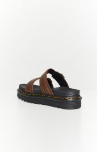 Dr. Martens Myles Slide Sandal Dark Brown sold by Beginning Boutique