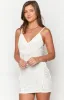 Remington White Velvet Mini Dress sold by Beginning Boutique