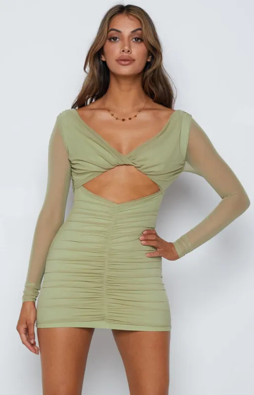 Raven Mesh Dress Green sold by Beginning Boutique