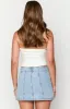 Cherise White Strapless Crop Top sold by Beginning Boutique