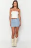 Cherise White Strapless Crop Top sold by Beginning Boutique