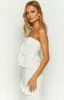 Raleigh White Ruffle Strapless Top sold by Beginning Boutique