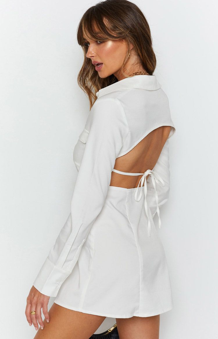 Broken Heart Shirt Dress White sold by Beginning Boutique product image thumbnail 8