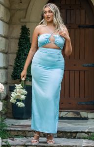Ivy Dress Blue sold by Beginning Boutique