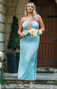 Ivy Dress Blue sold by Beginning Boutique