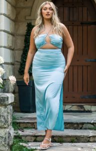 Ivy Dress Blue sold by Beginning Boutique