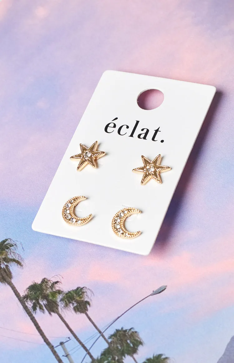Eclat Stars and Moons Earring Set sold by Beginning Boutique product image thumbnail 5