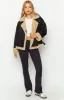 Calliope Black Aviator Jacket sold by Beginning Boutique