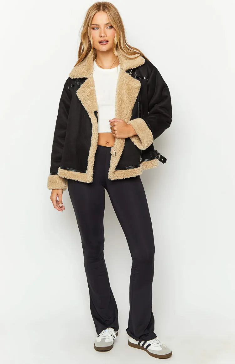 Calliope Black Aviator Jacket sold by Beginning Boutique product image thumbnail 2