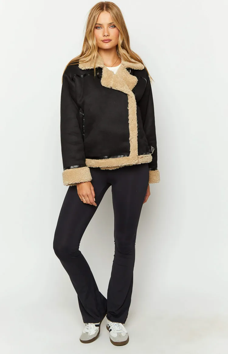 Calliope Black Aviator Jacket sold by Beginning Boutique product image thumbnail 5
