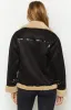 Calliope Black Aviator Jacket sold by Beginning Boutique