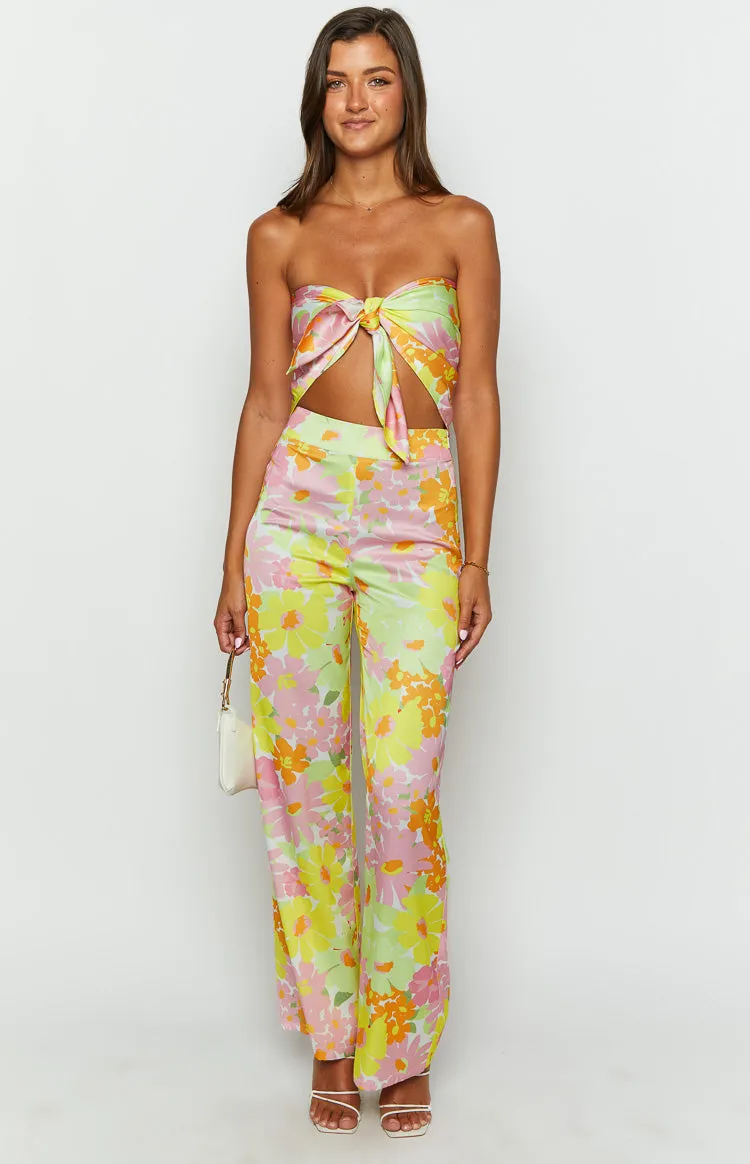 Mykonos Yellow Floral Pants sold by Beginning Boutique product image thumbnail 3