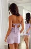 Ellie Lilac Strapless Mini Dress sold by Beginning Boutique