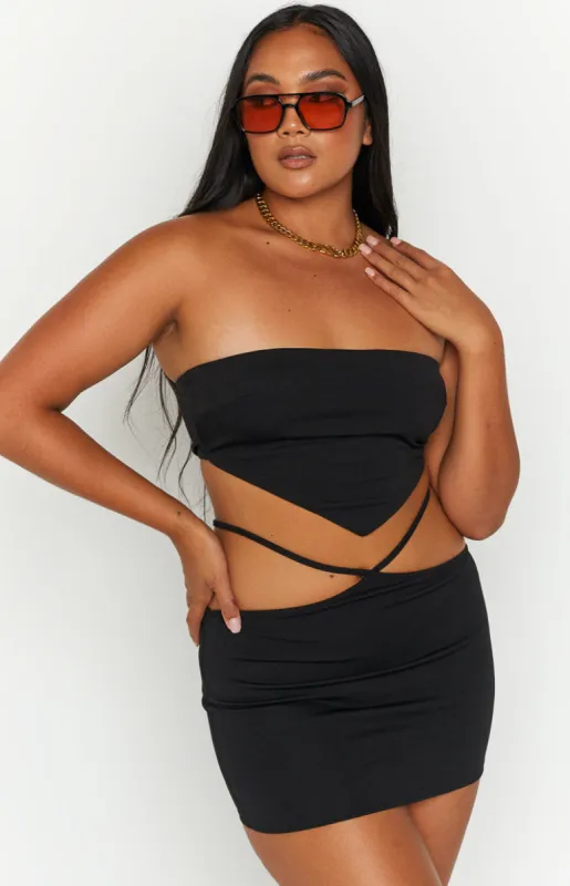 Jhai Black Bandana Top sold by Beginning Boutique