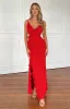 Nahanee Red Ruffle Maxi Dress sold by Beginning Boutique