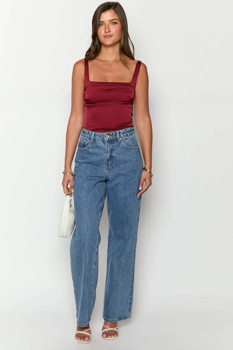 Ryland Burgundy Corset Top sold by Beginning Boutique product image thumbnail 3