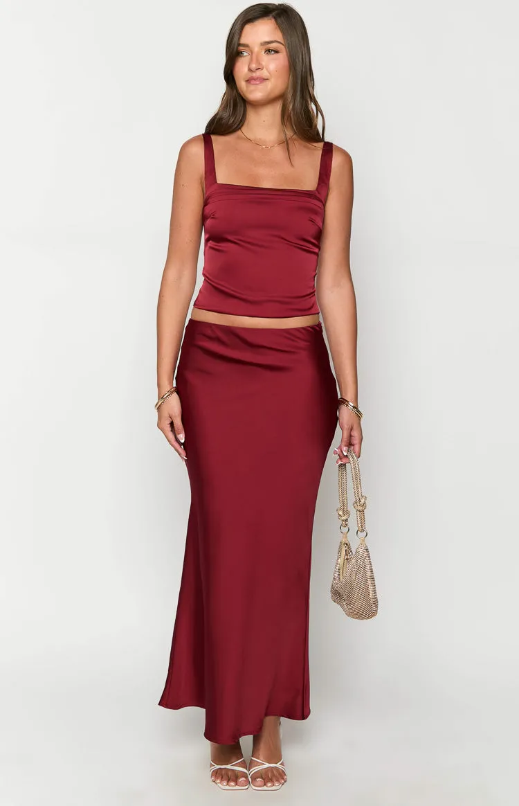 Ryland Burgundy Corset Top sold by Beginning Boutique product image thumbnail 4