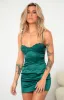 Trouble Emerald Mini Dress sold by Beginning Boutique