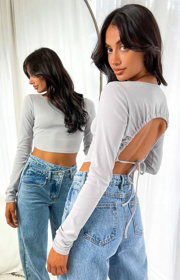 Milja Grey Open Back Top sold by Beginning Boutique product image thumbnail 2