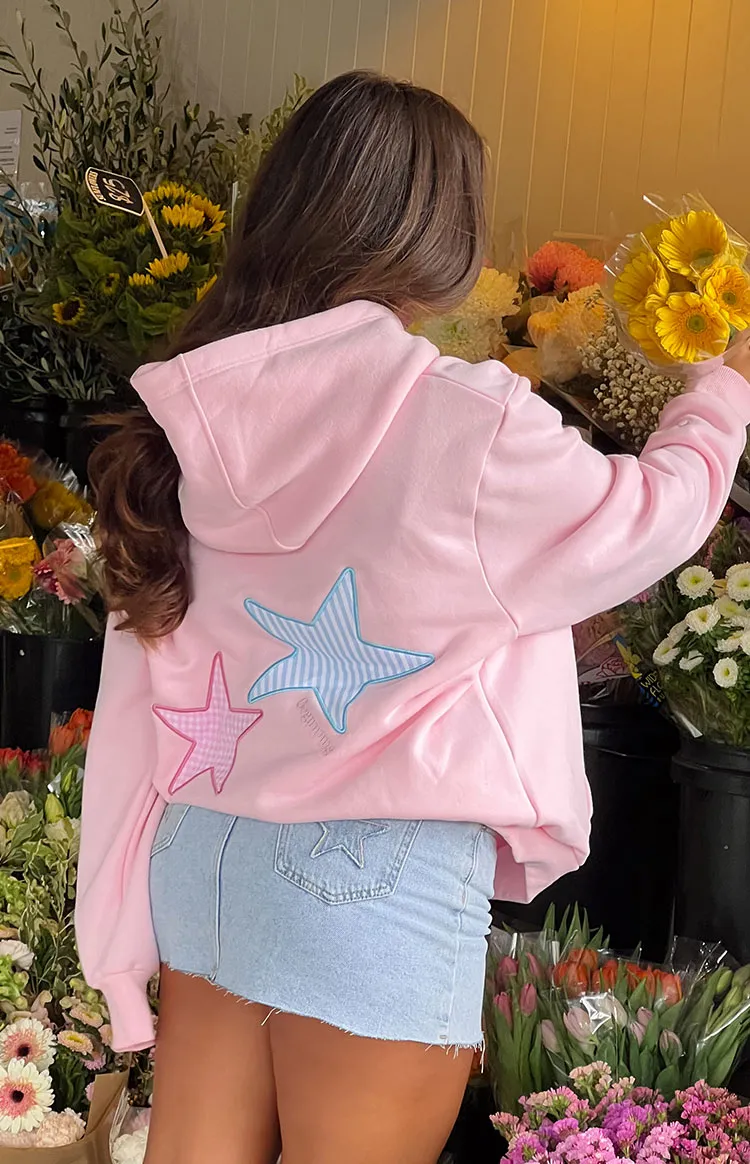 Beginning Pink Star Hoodie sold by Beginning Boutique