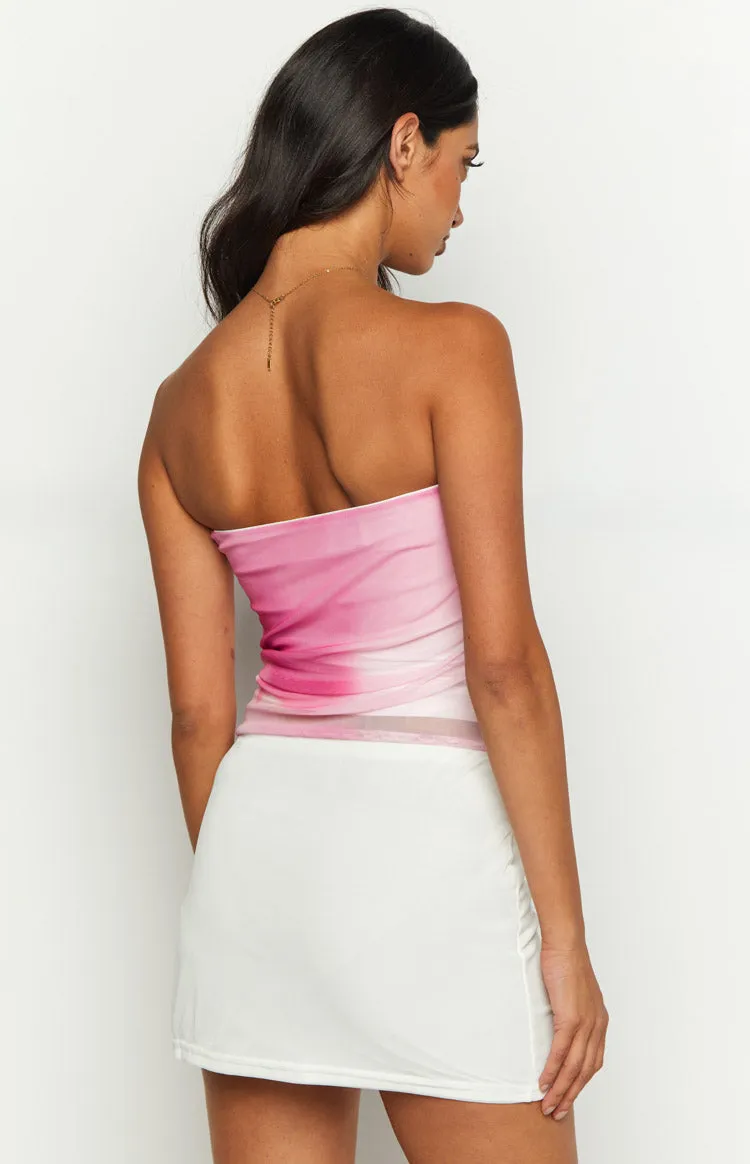 When In Rome Pink Swirl Tube Top sold by Beginning Boutique product image thumbnail 5