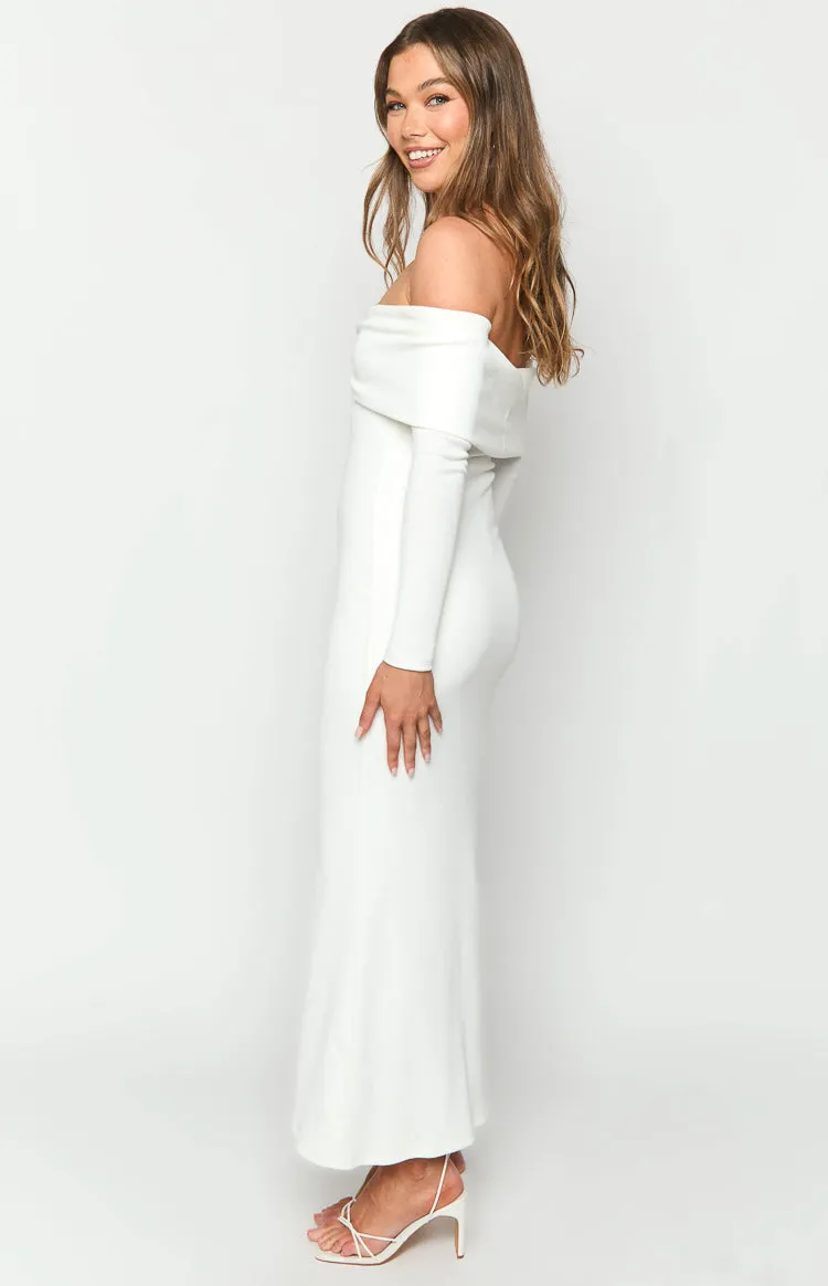 Tuesday White Long Sleeve Maxi Dress sold by Beginning Boutique product image thumbnail 4