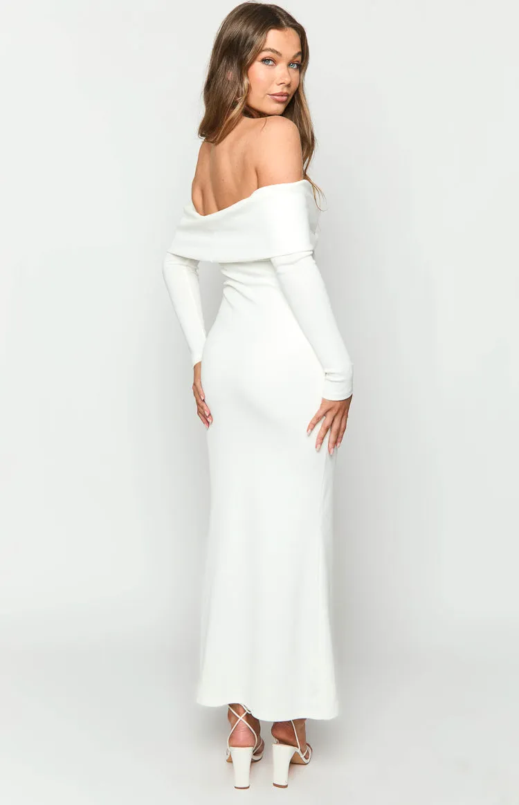Tuesday White Long Sleeve Maxi Dress sold by Beginning Boutique product image thumbnail 5