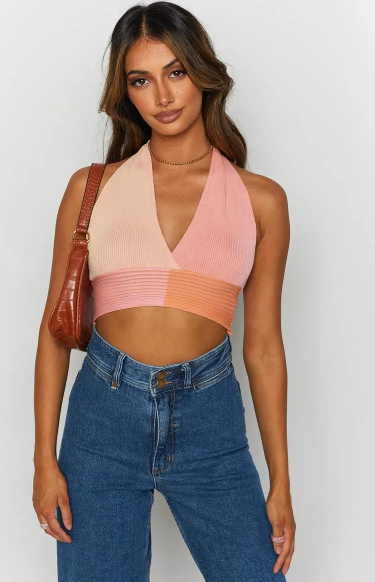 Kallie Halter Neck Top Pink sold by Beginning Boutique product image thumbnail 5