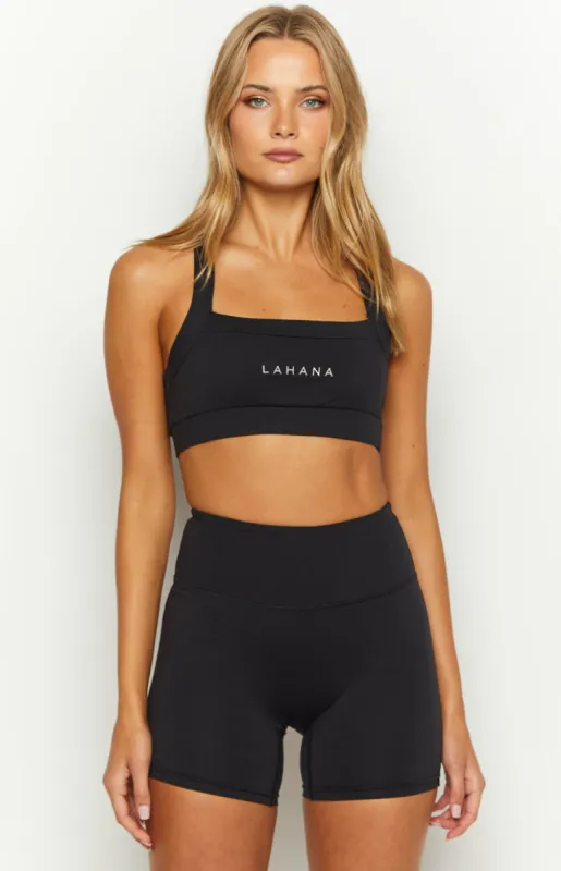 Lahana Tyler Black Crop Top sold by Beginning Boutique