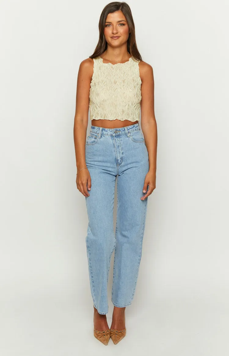 Whitney Cream Crop Top sold by Beginning Boutique product image thumbnail 2
