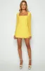 Lucy Yellow Long Sleeve Mini Dress sold by Beginning Boutique