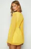 Lucy Yellow Long Sleeve Mini Dress sold by Beginning Boutique