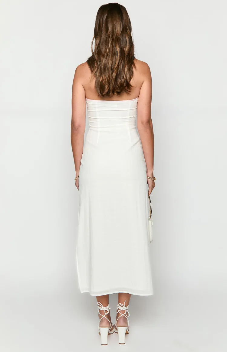 Vanity White Strapless Maxi Dress sold by Beginning Boutique product image thumbnail 5