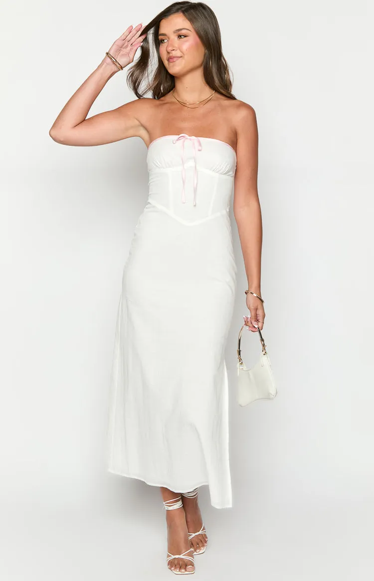 Vanity White Strapless Maxi Dress sold by Beginning Boutique product image thumbnail 3