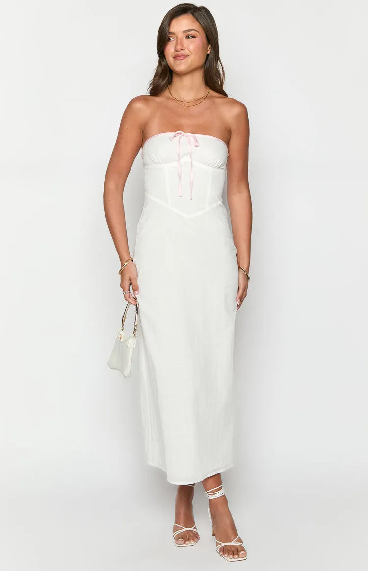 Vanity White Strapless Maxi Dress sold by Beginning Boutique product image thumbnail 2