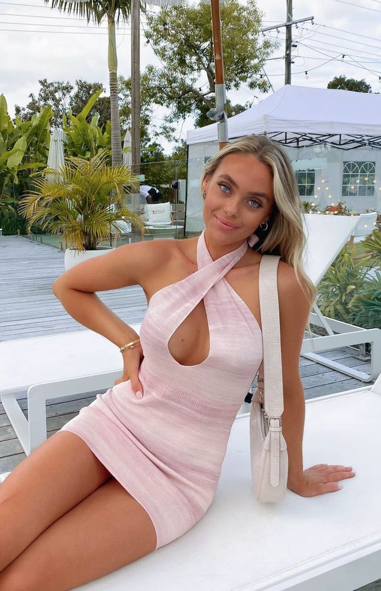 Juliana Knit Dress Pink Space Dye sold by Beginning Boutique product image thumbnail 2