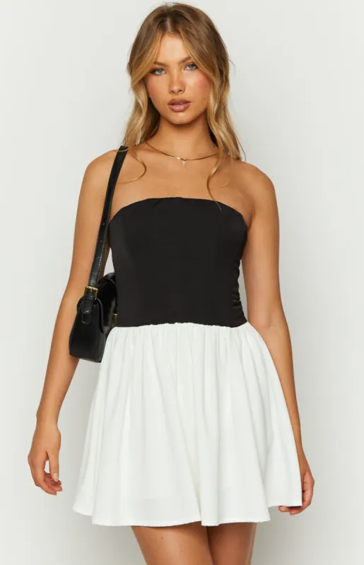 Draven Black And White Corset Mini Dress sold by Beginning Boutique