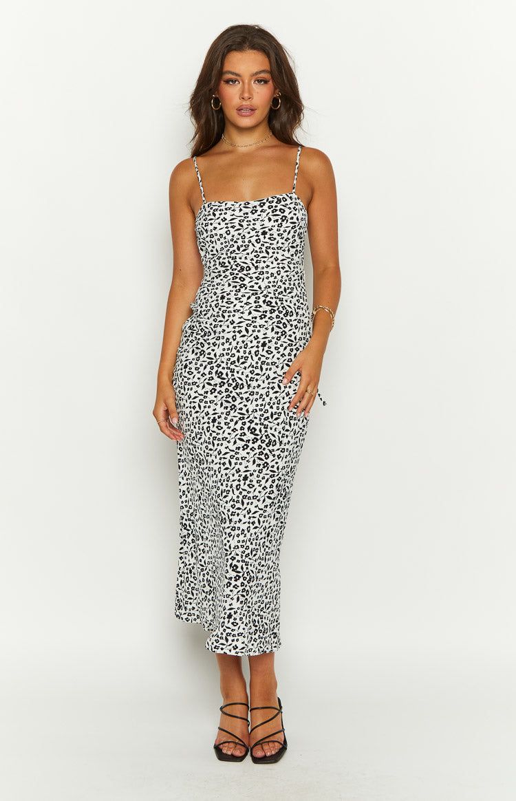 Delphine Black Floral Midi Dress sold by Beginning Boutique product image thumbnail 3