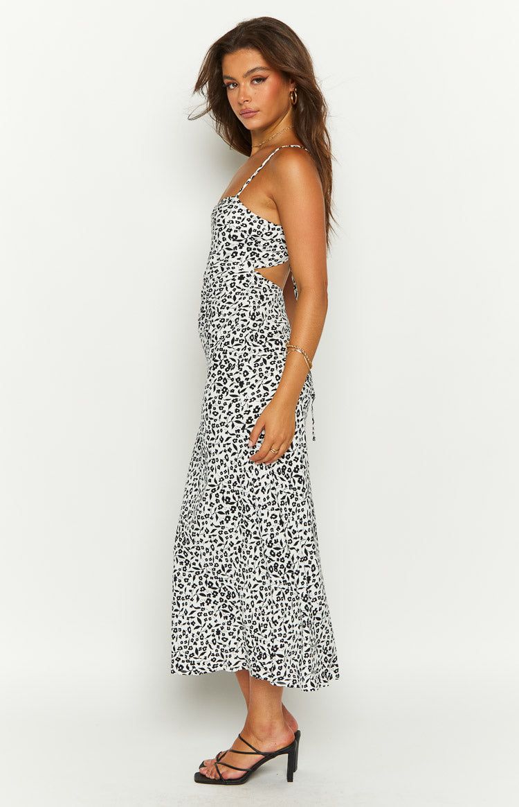 Delphine Black Floral Midi Dress sold by Beginning Boutique product image thumbnail 4