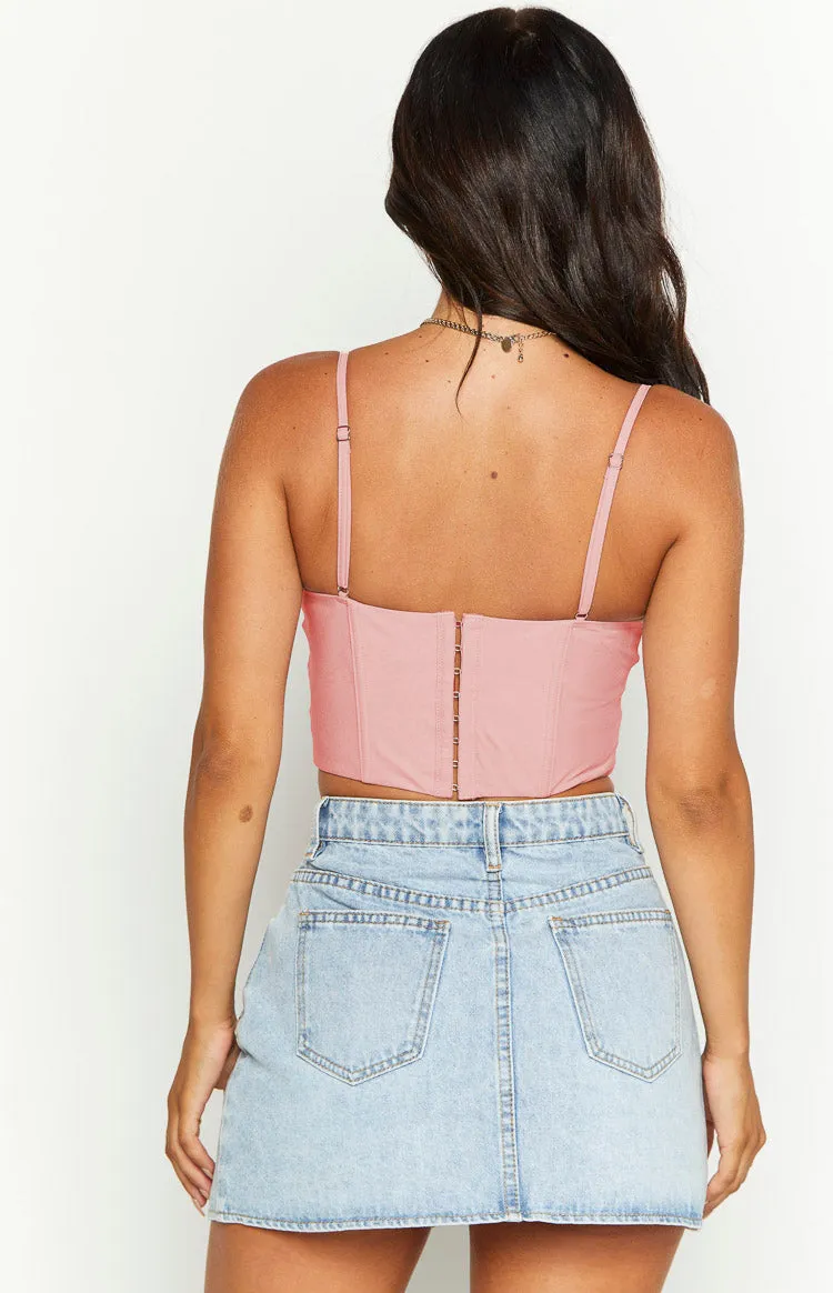 Aria Pink Corset Top sold by Beginning Boutique product image thumbnail 4