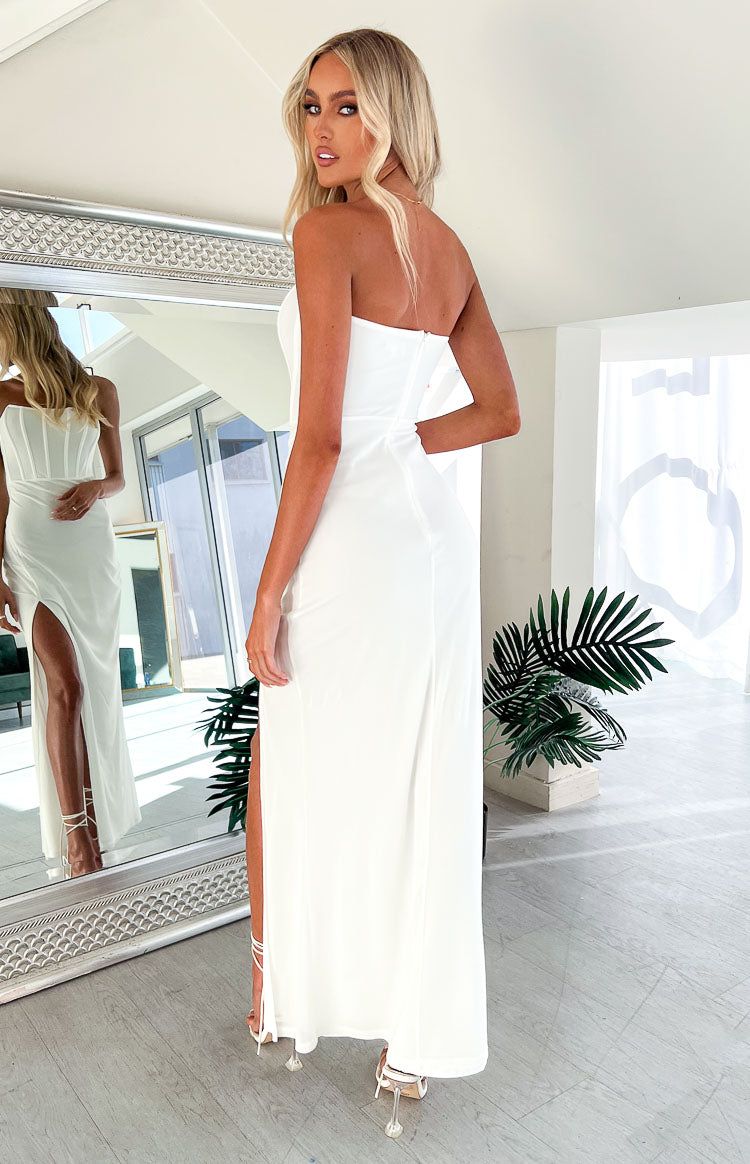 Kahea White Corset Formal Maxi Dress sold by Beginning Boutique product image thumbnail 7