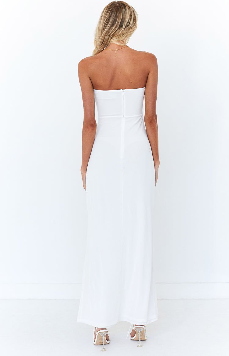 Kahea White Corset Formal Maxi Dress sold by Beginning Boutique product image thumbnail 4