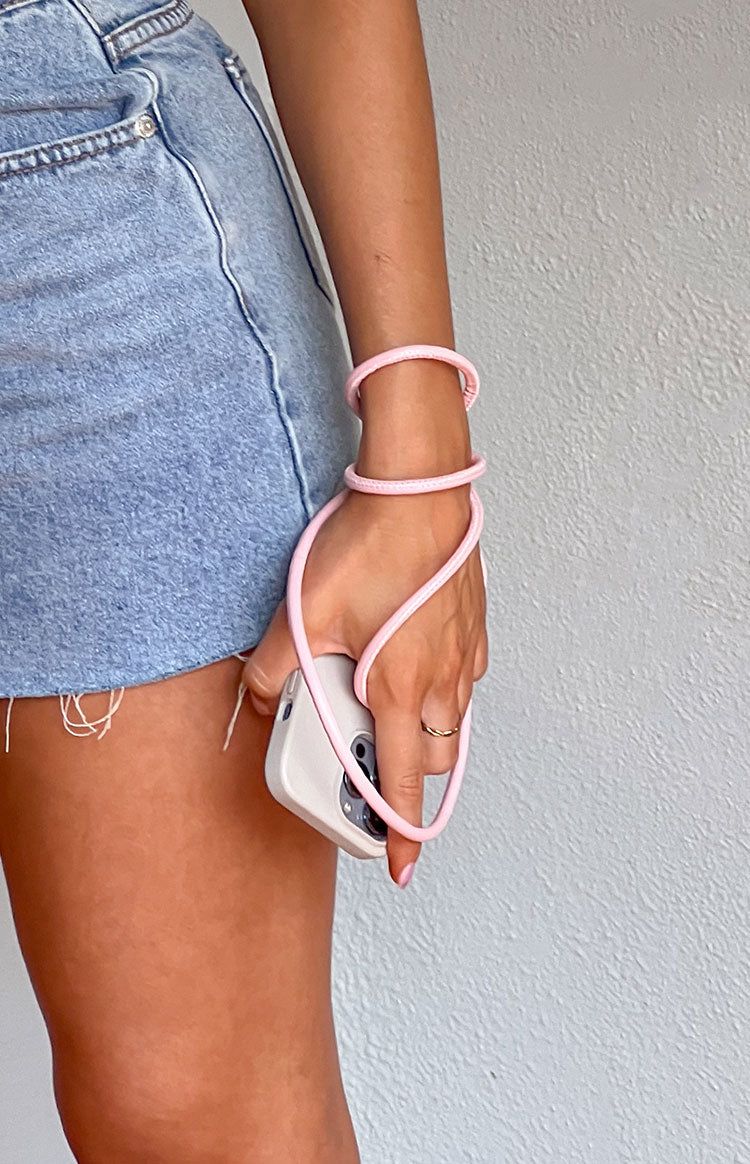 Blush Breeze Pink Leather Mobile Phone Lanyard sold by Beginning Boutique product image thumbnail 3