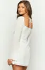 Kadence White Chiffon Long Sleeve Mini Dress sold by Beginning Boutique