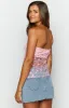 Isabella Pink Sequin Strapless Top sold by Beginning Boutique