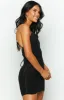Haisley Black Knit Mini Dress sold by Beginning Boutique
