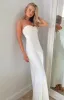 Ashley White Sequin Formal Maxi Dress sold by Beginning Boutique